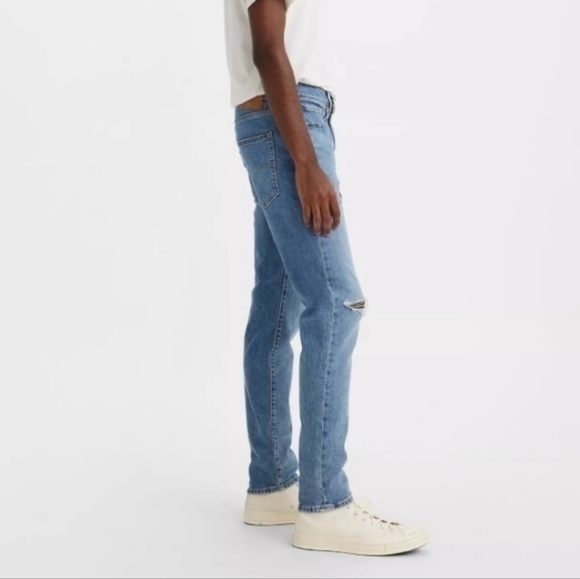 Levi’s Men’s 512 Slim Jeans Distressed in medium wash blue size 40 x 32 - Picture 5 of 11